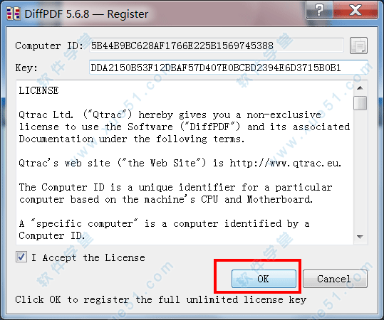 diffpdf破解版 v5.6.8下载(附key+使用方法)