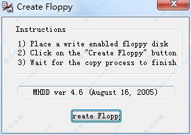 Create Floppy(移动硬盘坏道修复) v1.0绿色版
