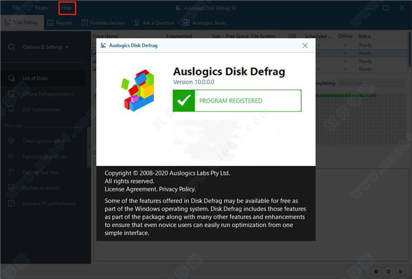 Auslogics Disk Defrag10中文破解版下载(附使用方法) v10.1.0